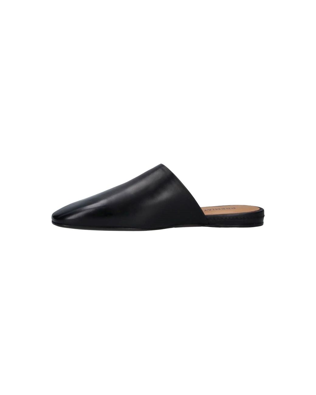 Premiata Black Leather Backless Mule Loafer for men