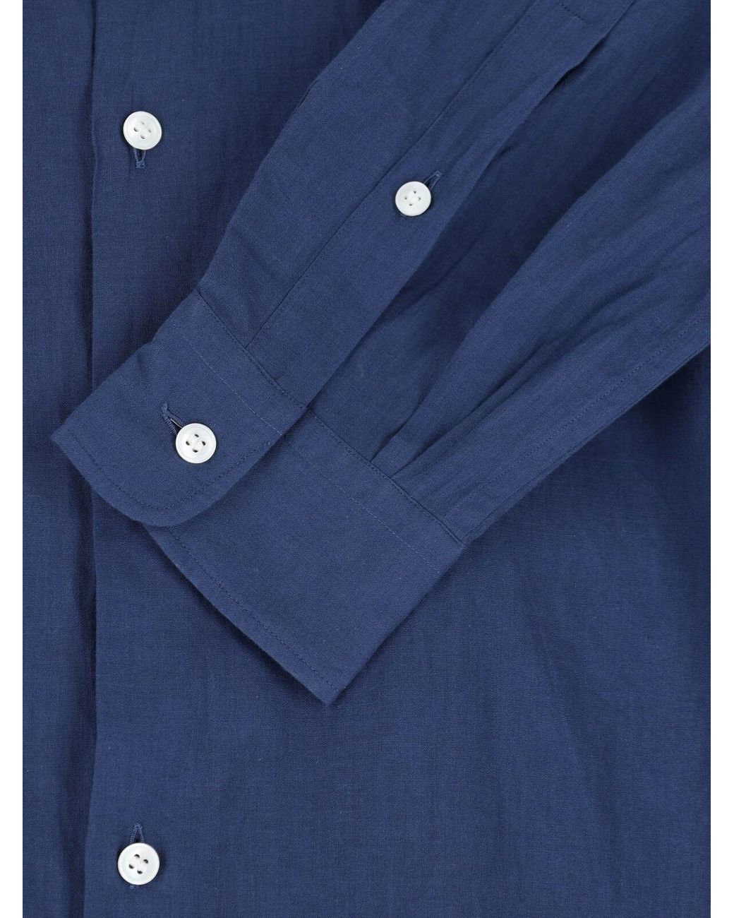 Kaptain Sunshine Blue Cotton Shirt for men
