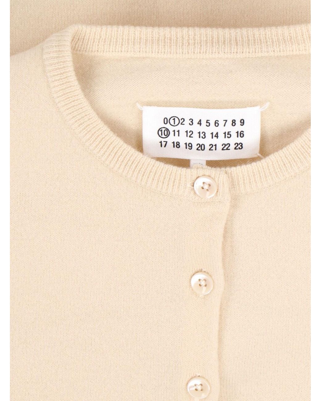 Maison Margiela Natural Wool Cardigan