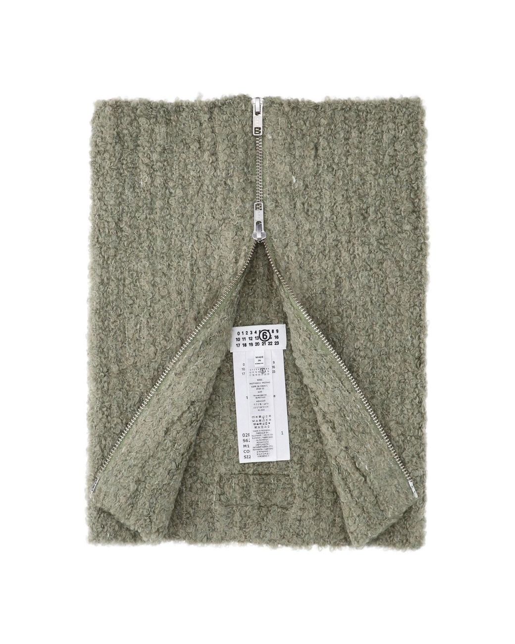 MM6 by Maison Margiela Green Zip Neck Warmer