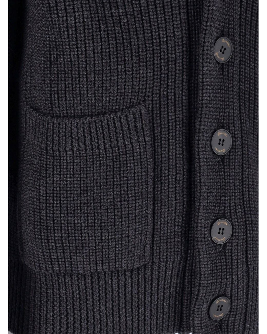 Drumohr Blue Merino Wool Cardigan for men