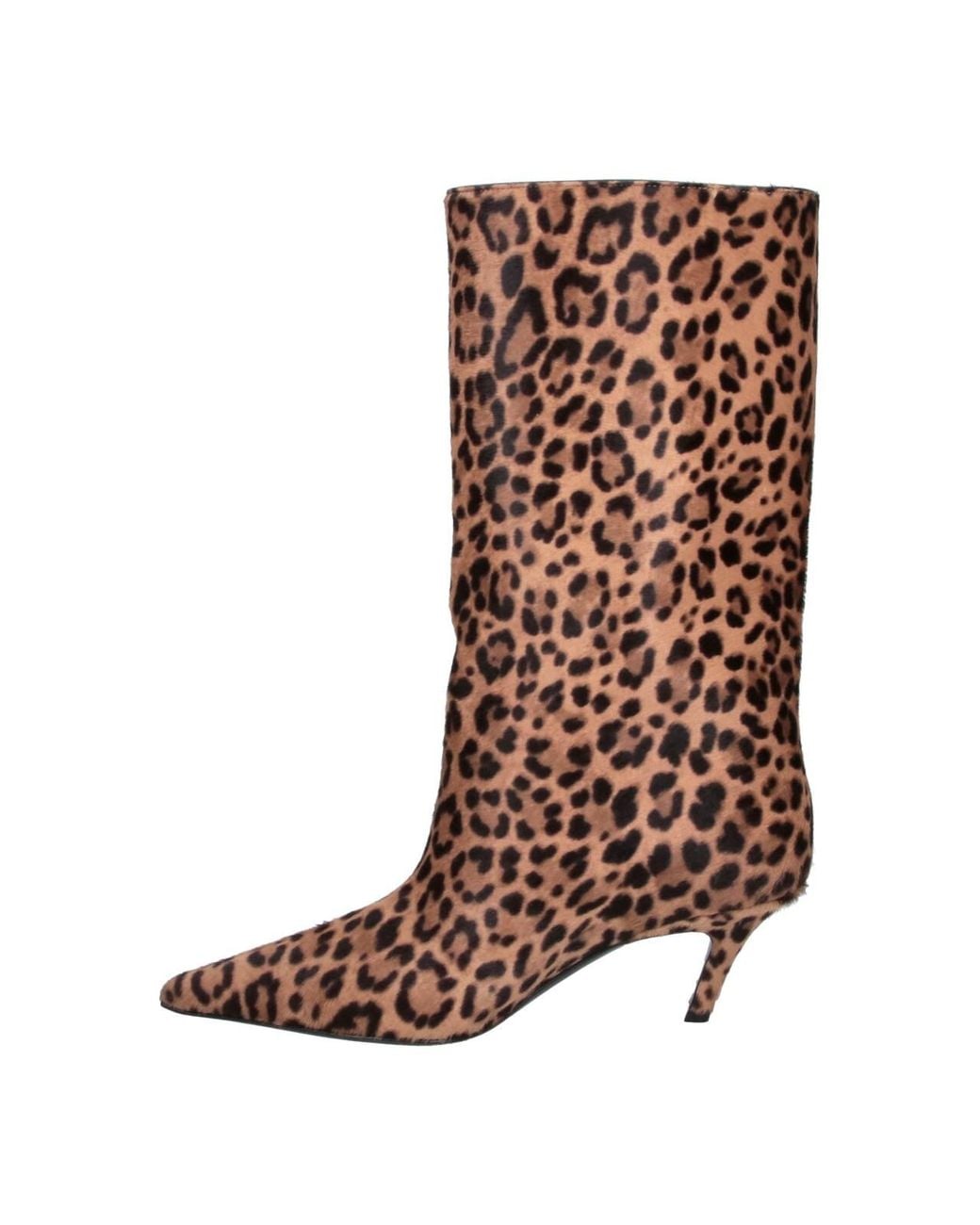 AMINA MUADDI Brown Pointed-Toe Kitten Heel Boot