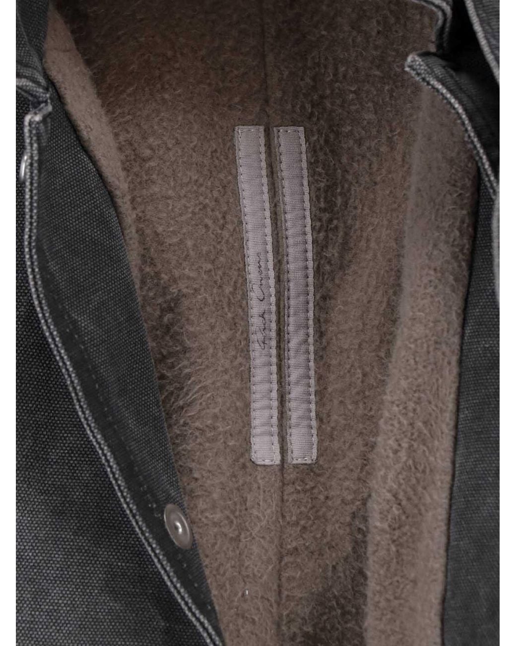 Rick Owens Gray Jacket "Collared Mac" for men