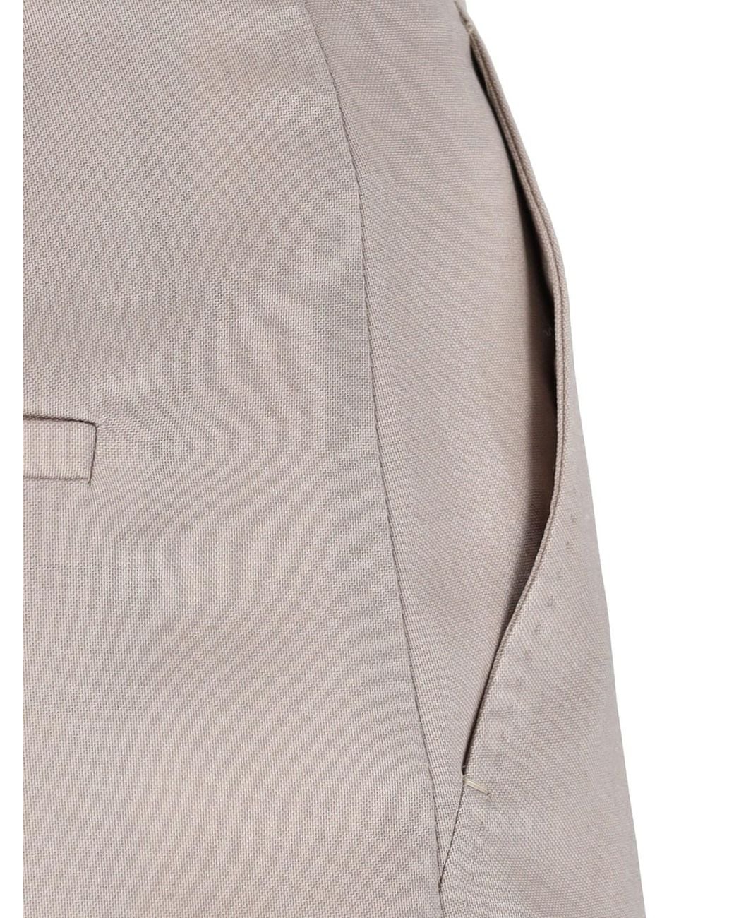 Max Mara Gray Virgin Wool Blend Shorts