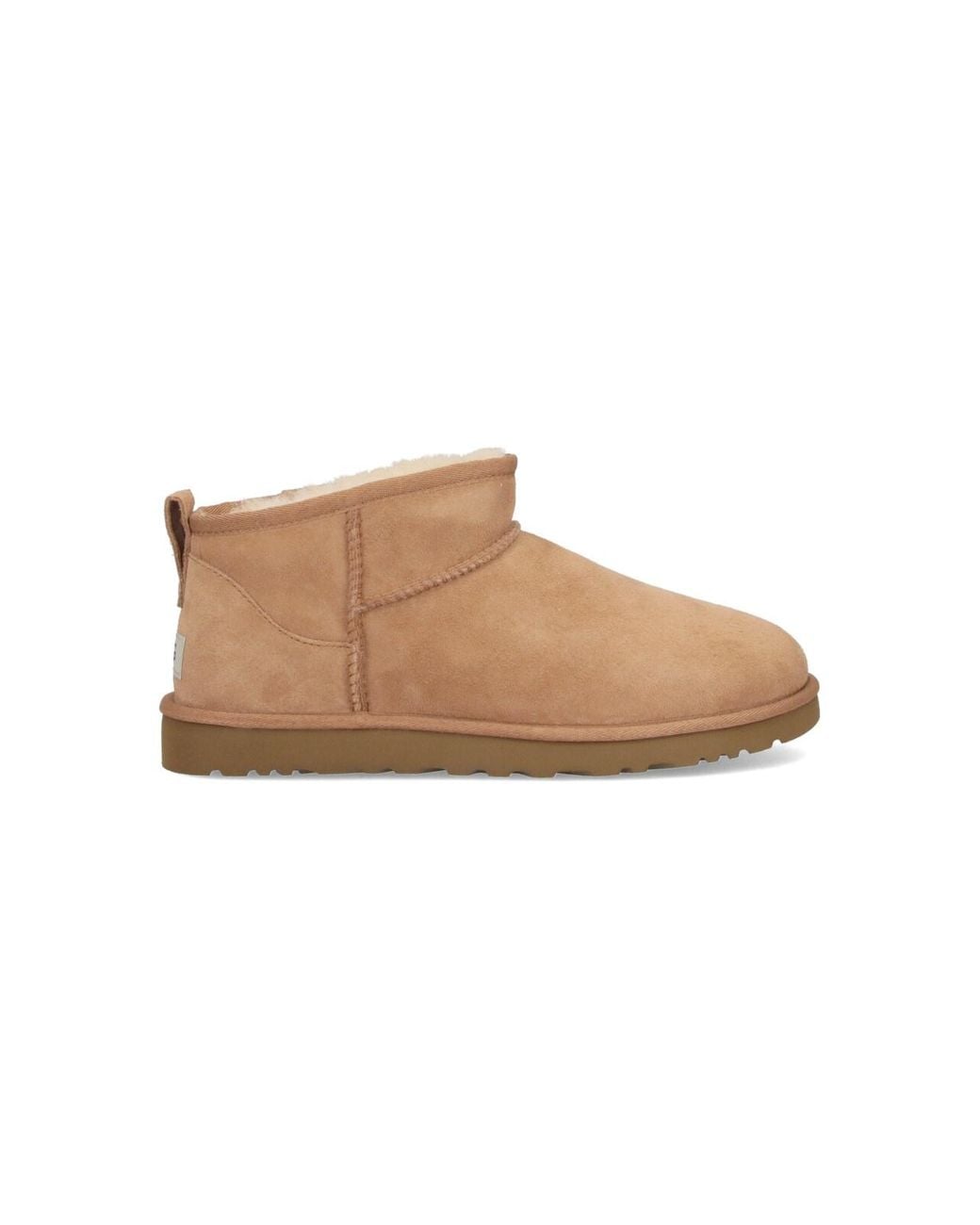 Ugg White Classic Ultra Mini Suede Shearling Boots for men