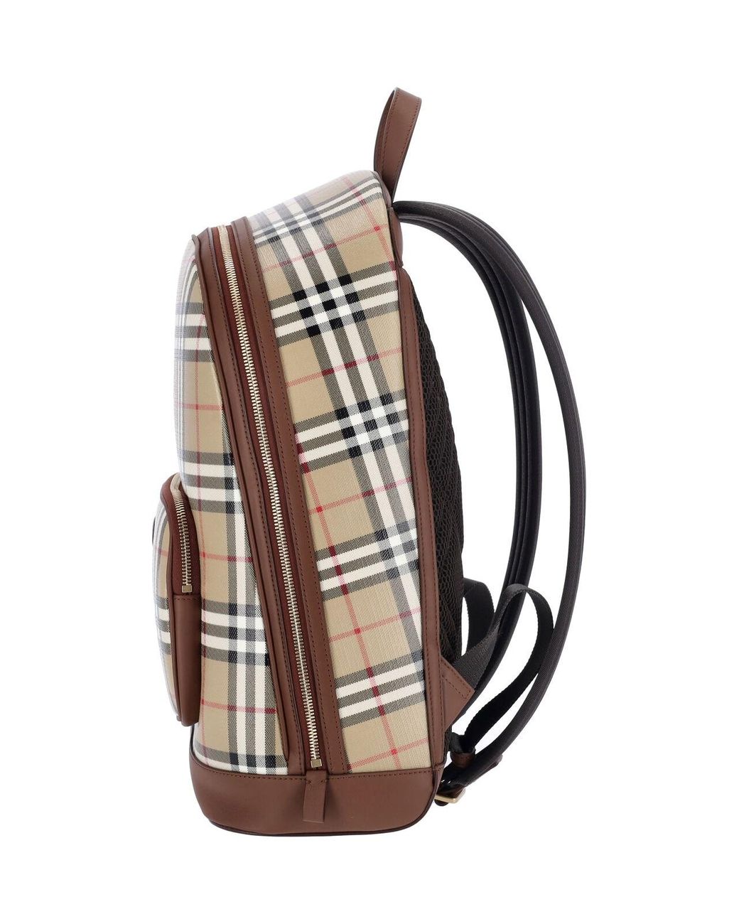 Burberry White Backpack “Check” for men