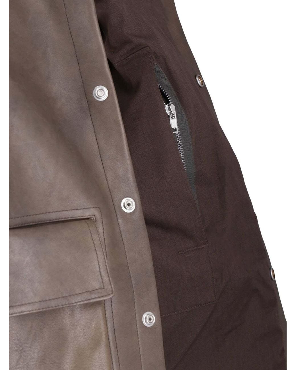 Rick Owens Brown Jacket "Tower Alice" for men