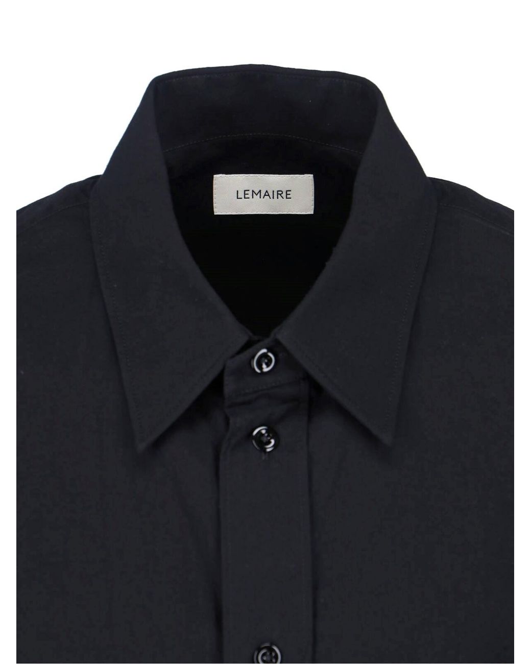 Lemaire Blue Long-Sleeved Button Front Shirt With Classic Collar for men