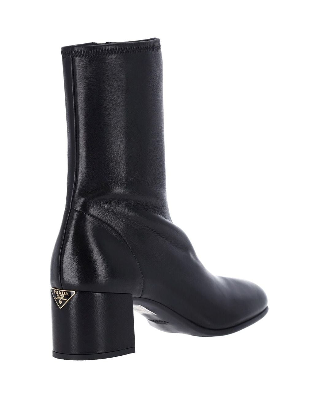 Prada Black Nappa Ankle Boots