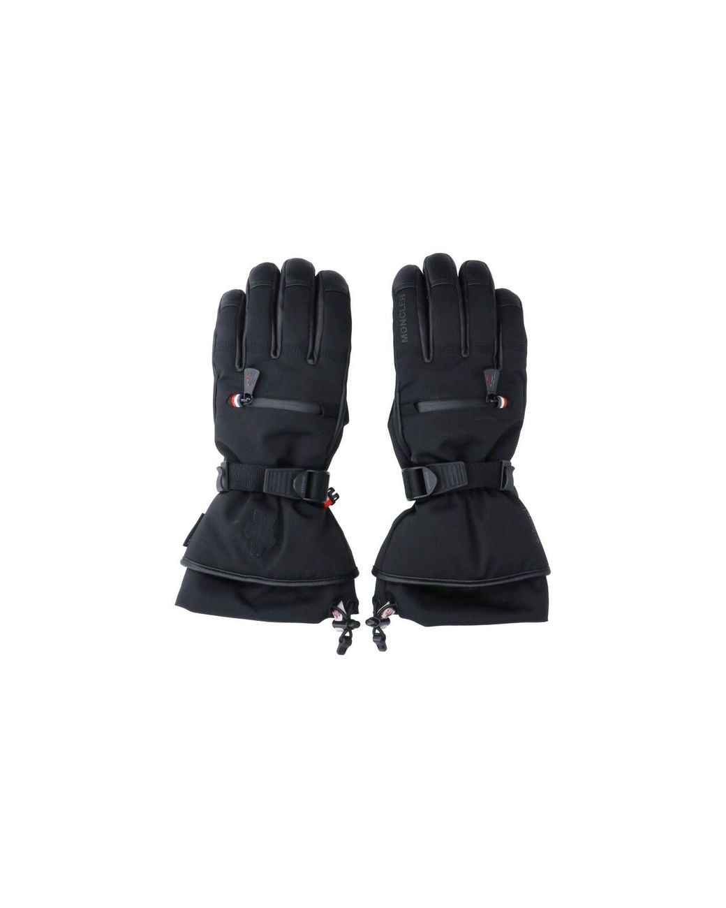 Moncler Black Padded Logo Gloves