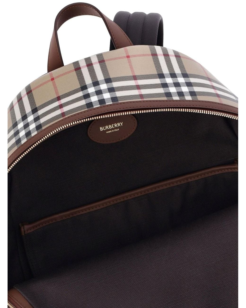 Burberry White Backpack “Check” for men