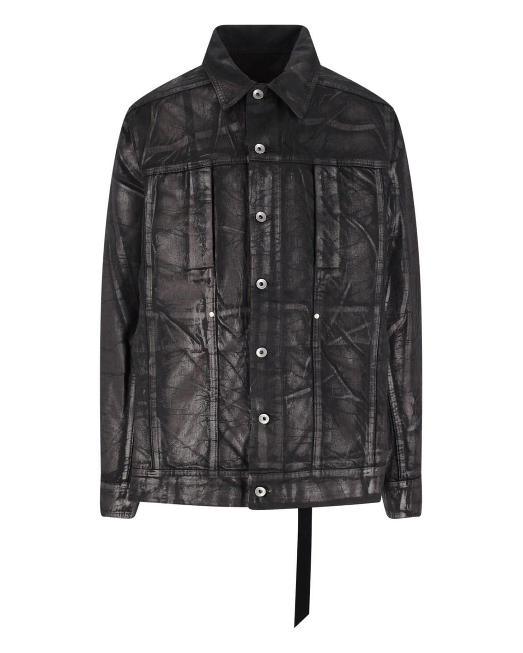 Rick Owens Black Jumbo Denim Jacket for men