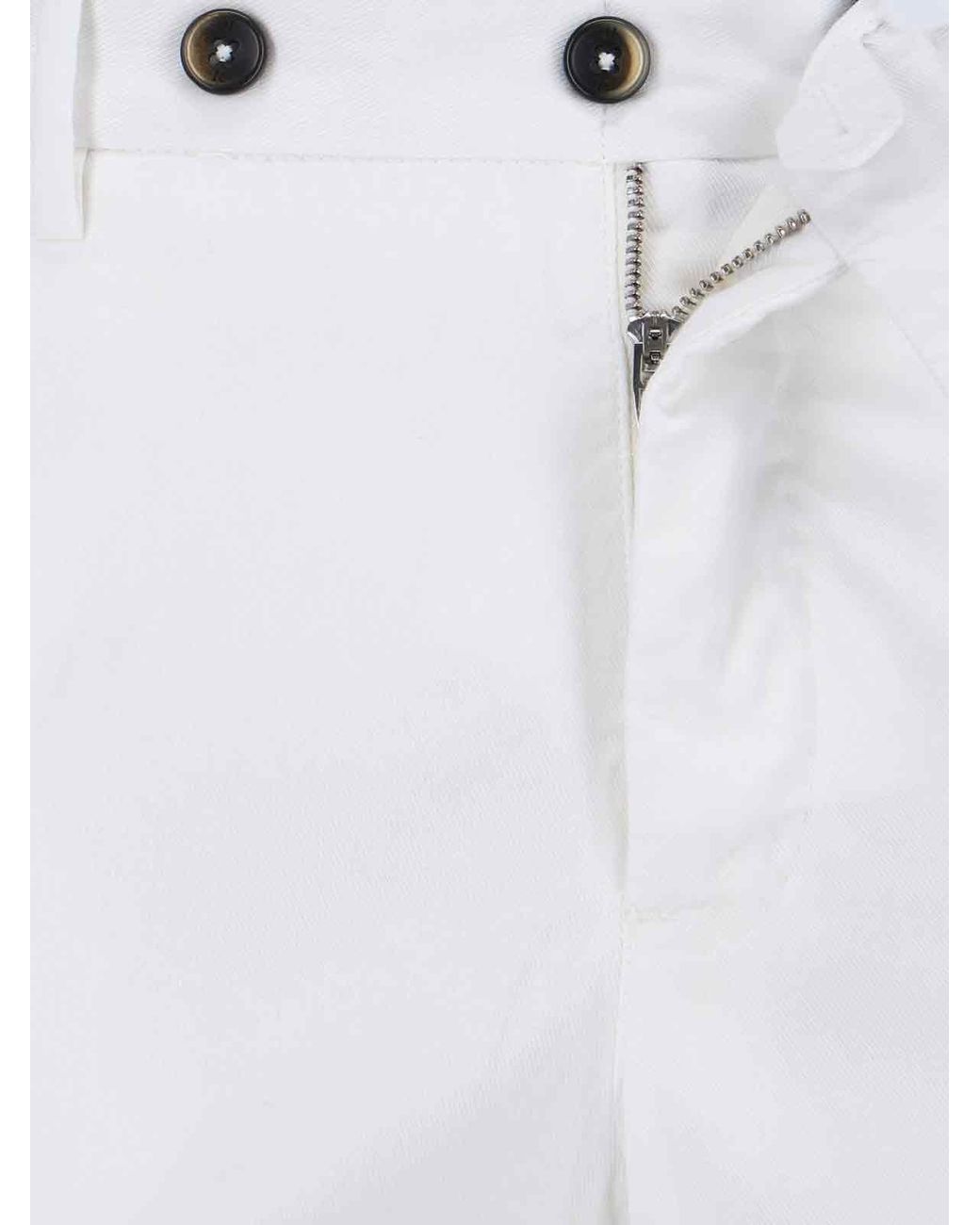 PT Torino White Straight Pants for men