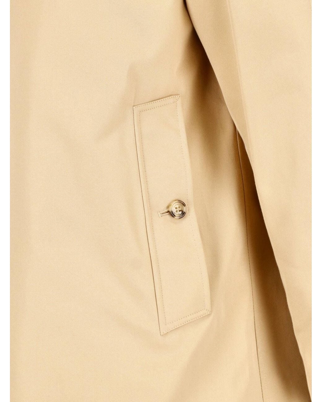 Burberry Natural Cotton Trench Coat for men