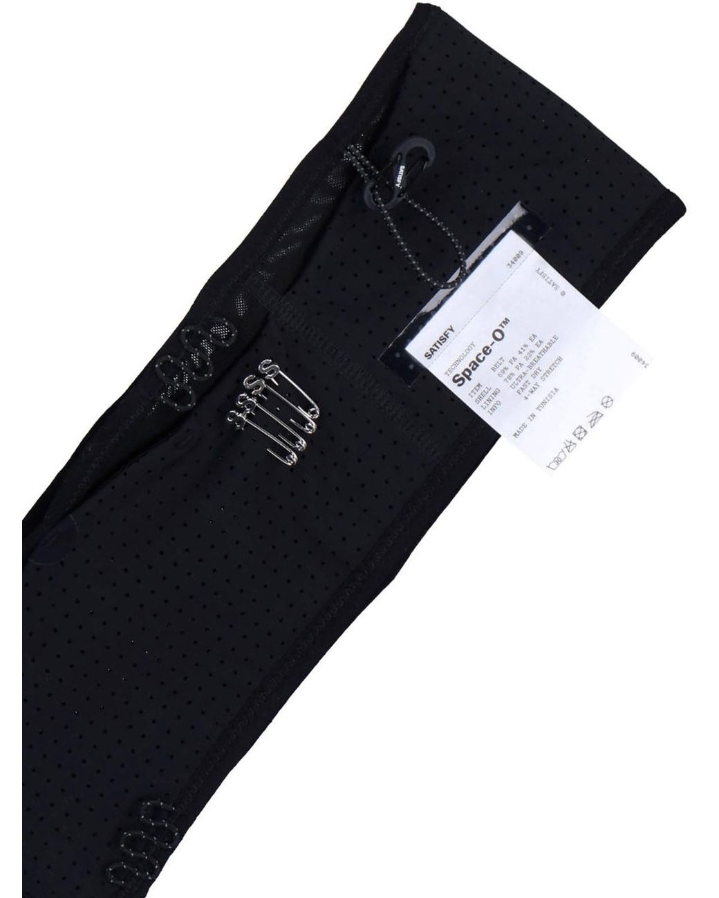 Satisfy Black Running Belt "Space-O" for men