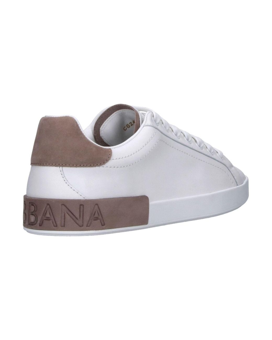 Dolce & Gabbana White Leather Low-Top Sneaker for men