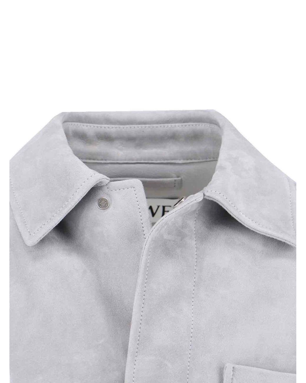 Loewe Gray Suede Jacket for men