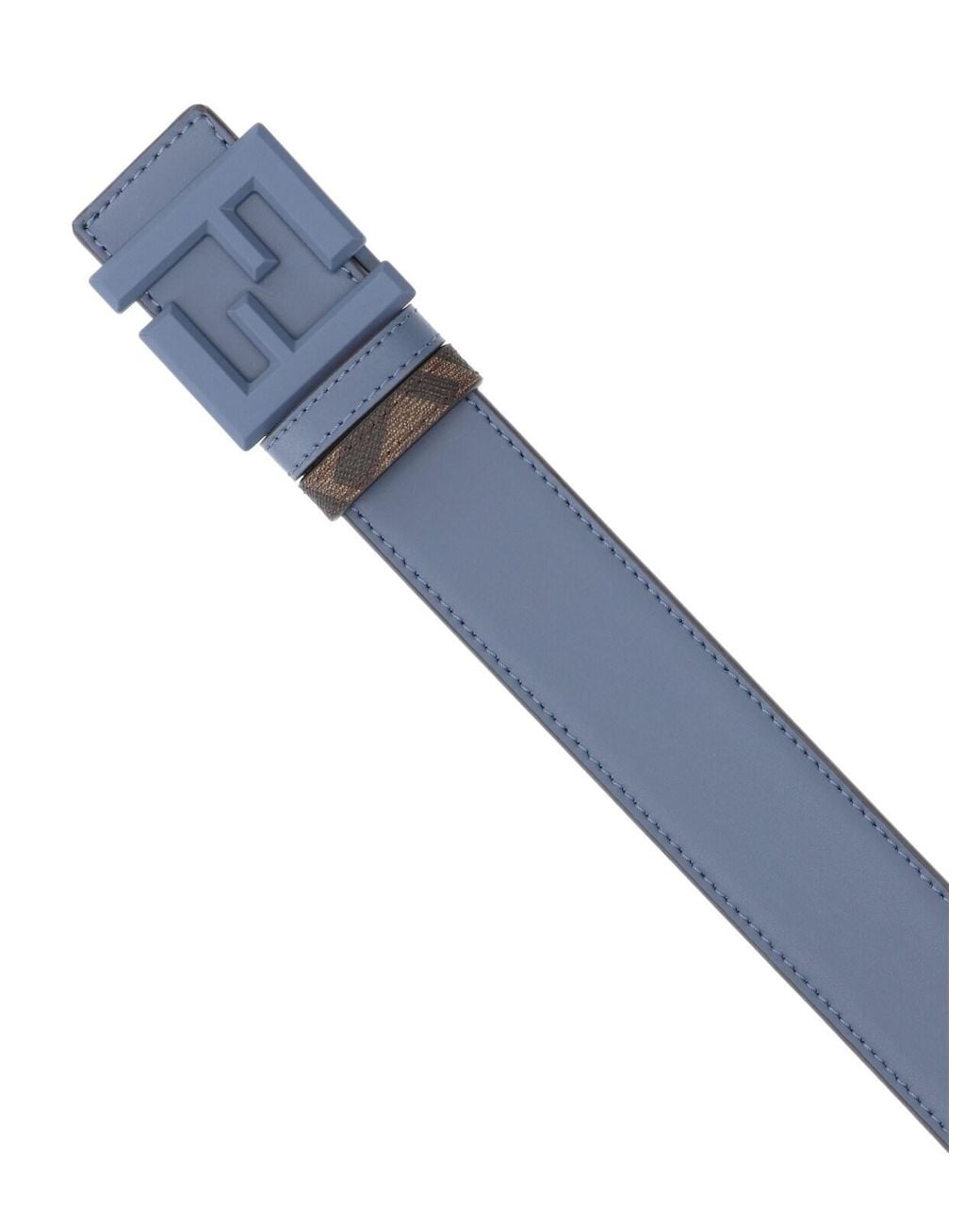 Fendi Blue "Ff" Reversible Belt for men