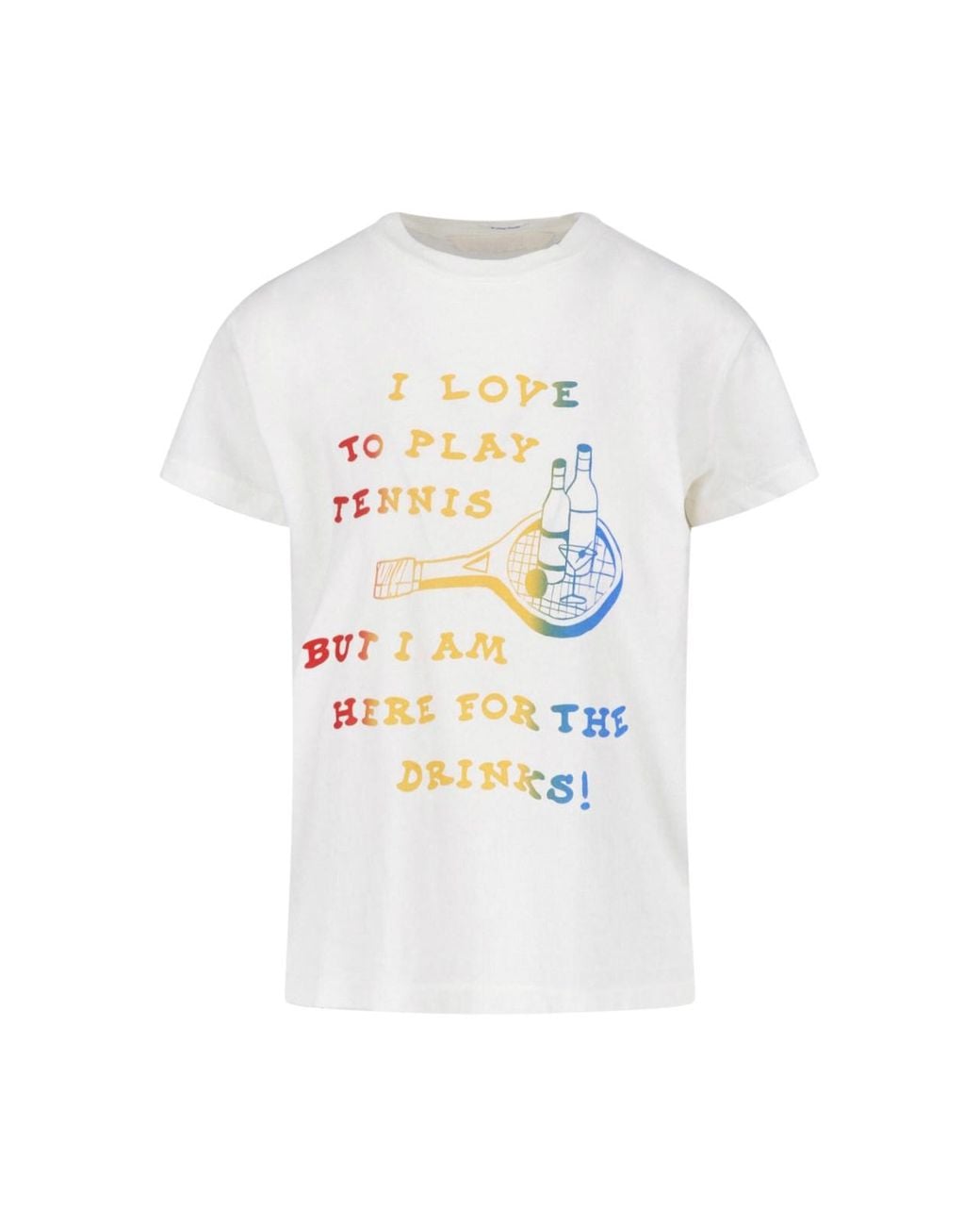 Mother White Graphic Cotton T-Shirt