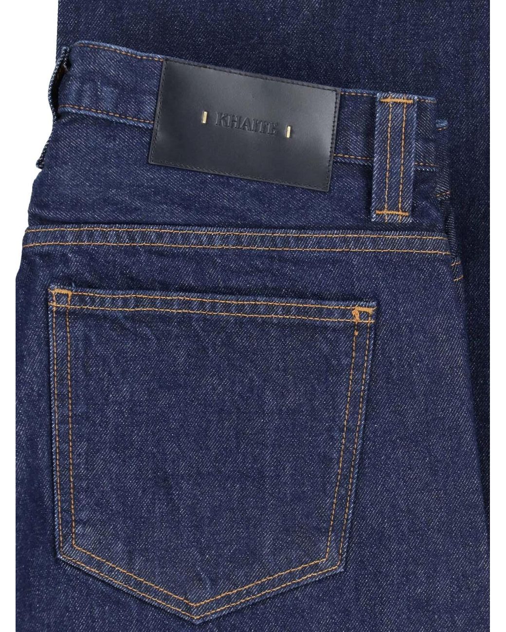 Khaite Blue High-Rise Wide-Leg Jeans