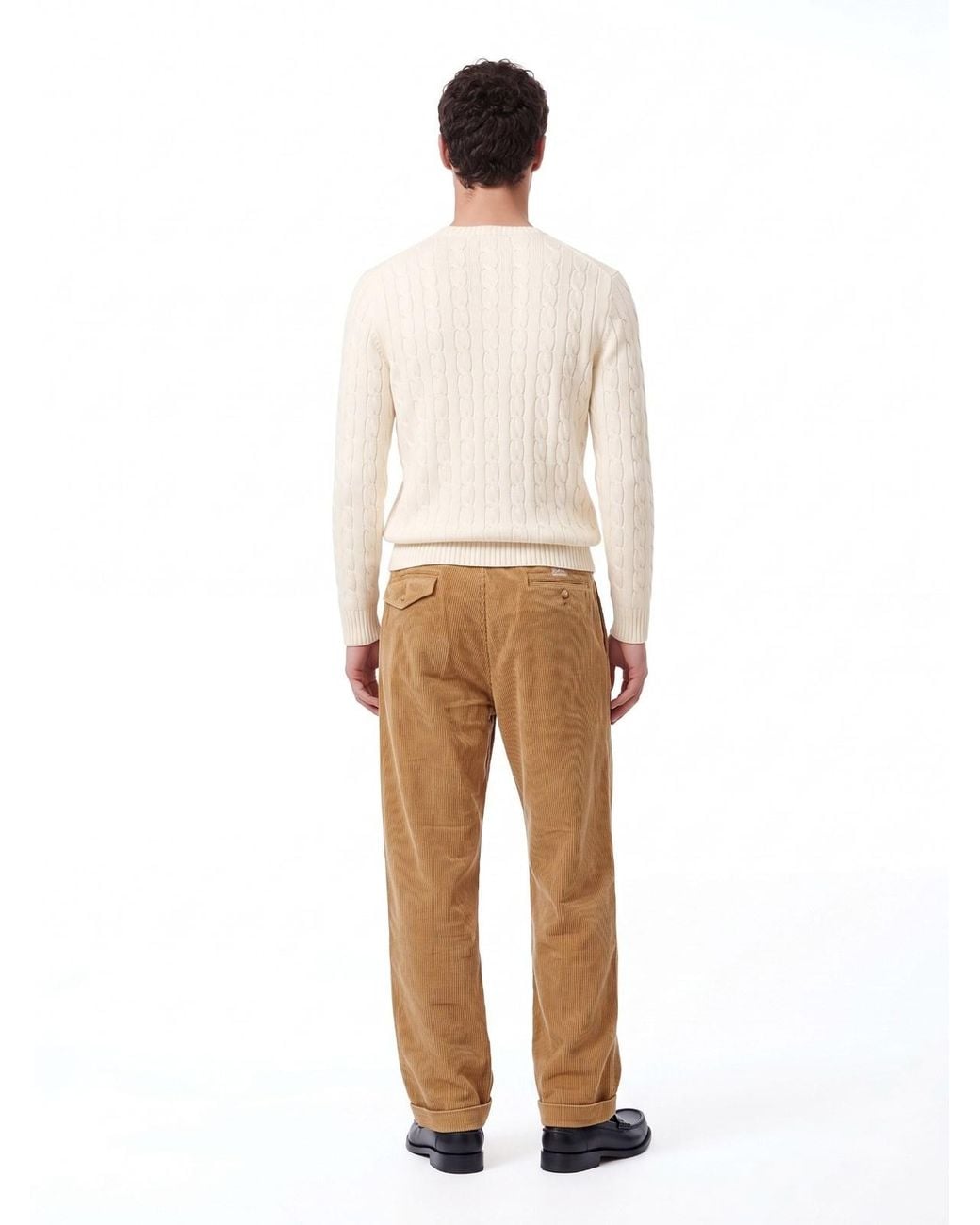 Polo Ralph Lauren Natural Corduroy Pleated Trousers for men