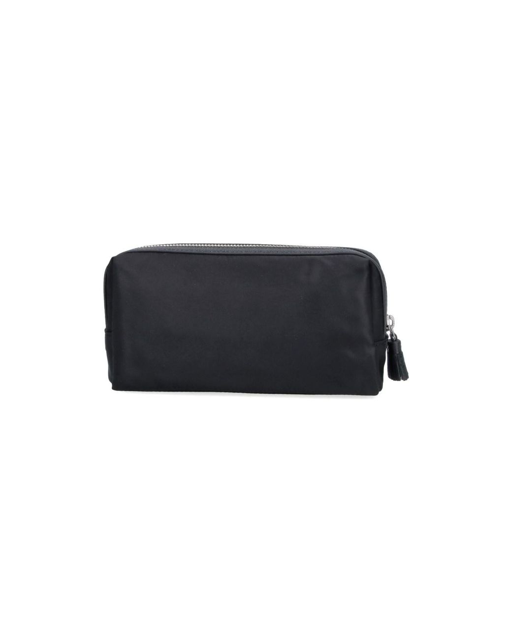 Anya Hindmarch Black Compact Zip Pouch With Tassel Pull