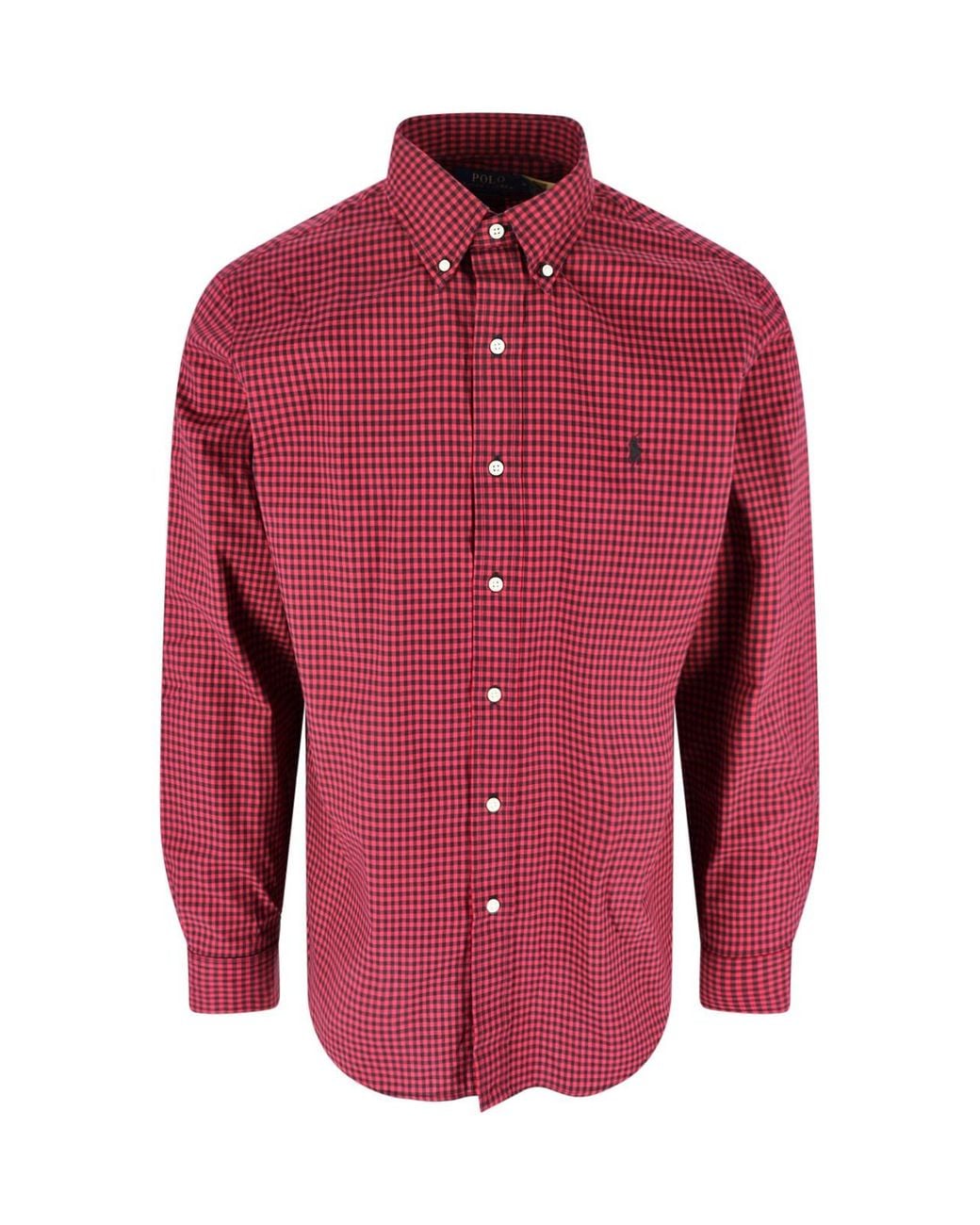 Polo Ralph Lauren Red Checked Button-Down Shirt for men