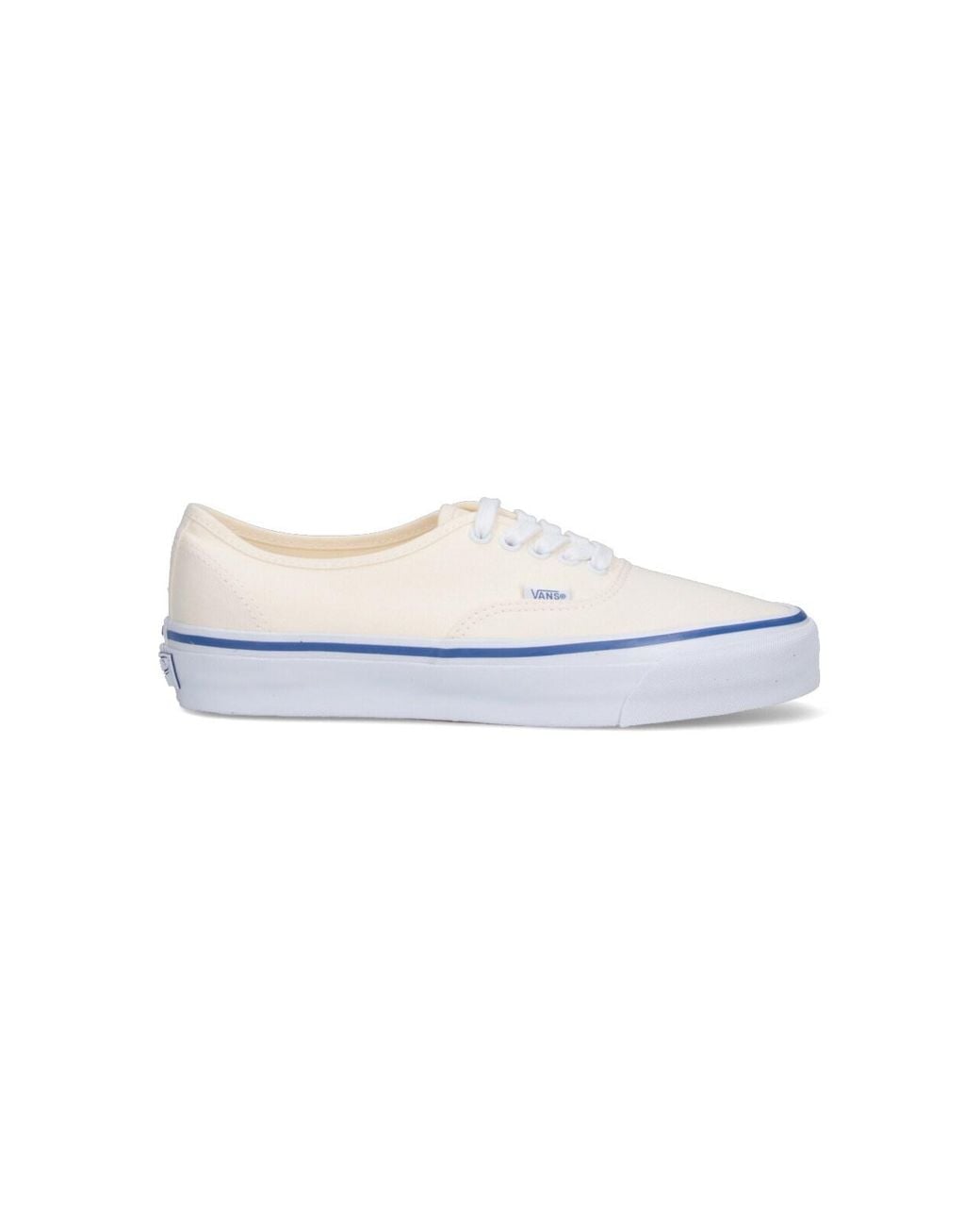 Vans White Low-Top Canvas Lace-Up Sneaker
