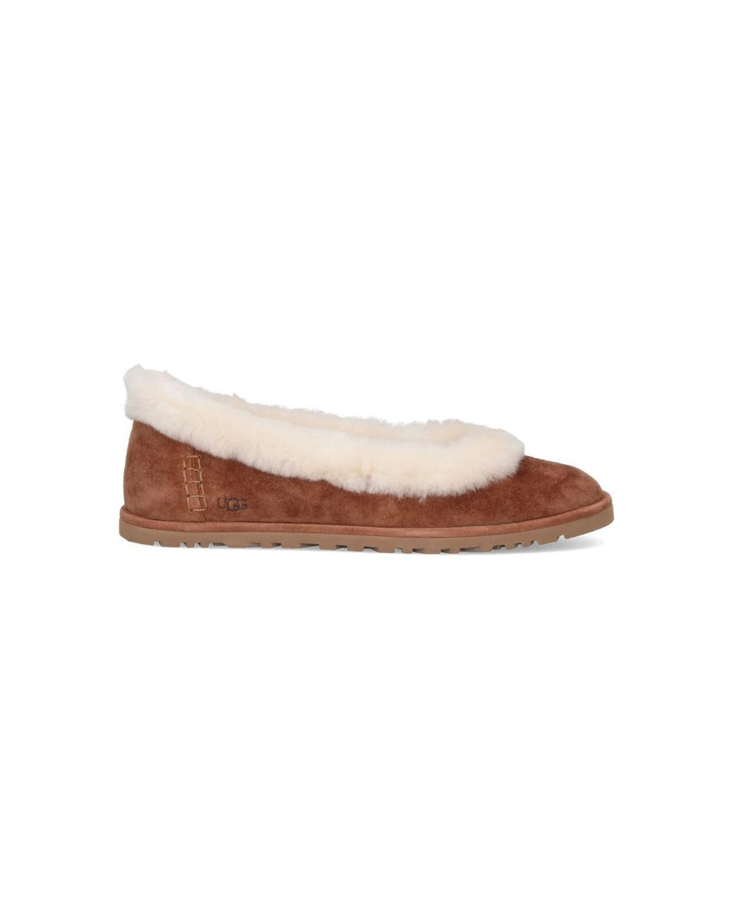 Ugg White Mini Suede Ballerinas