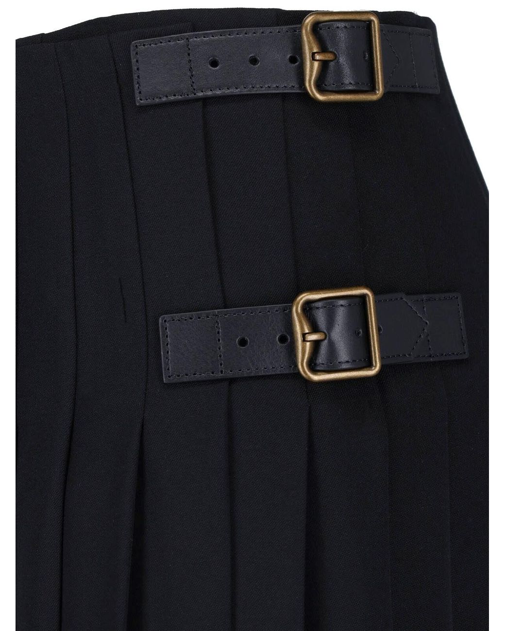 Burberry Black Gonna Midi Plissettata