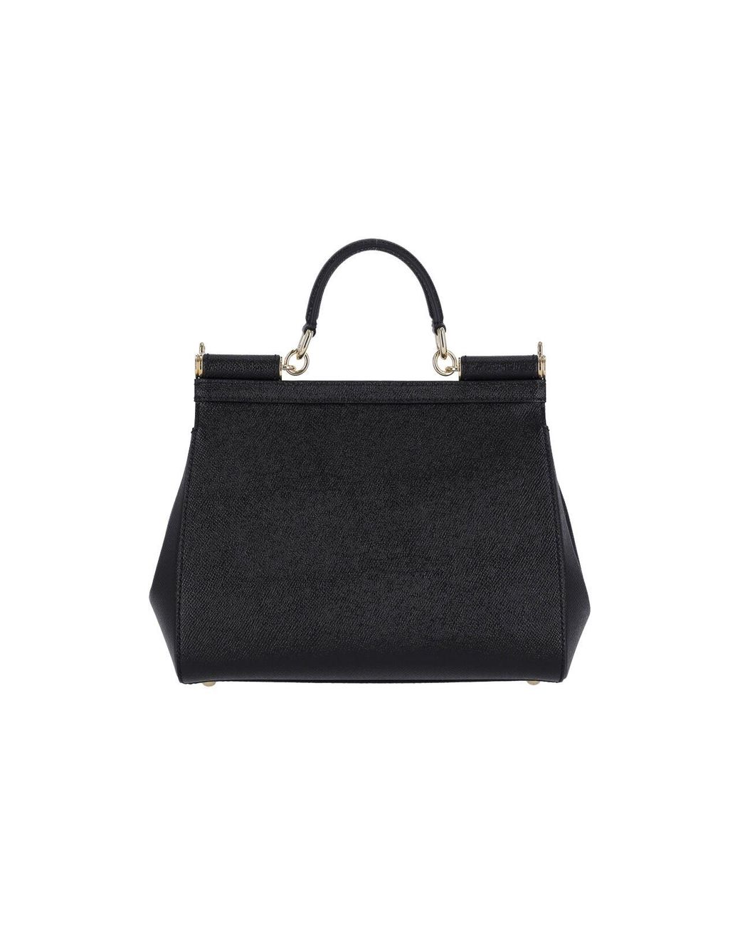 Dolce & Gabbana Black Sicily Large Handbag
