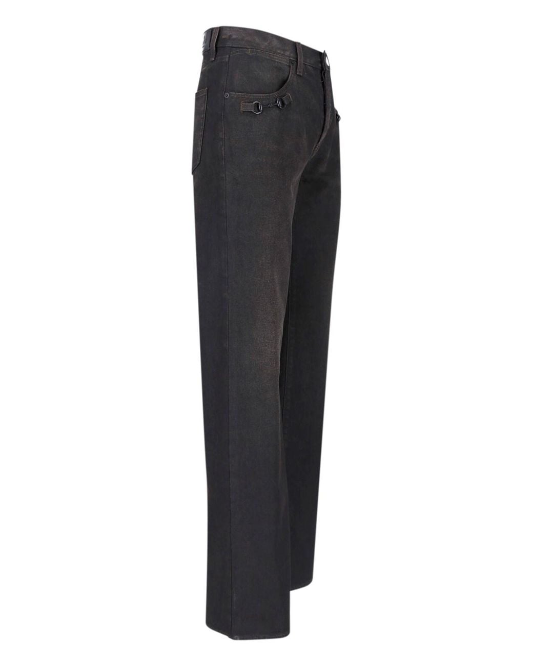Gucci Black Flared Jeans "Morsetto" for men