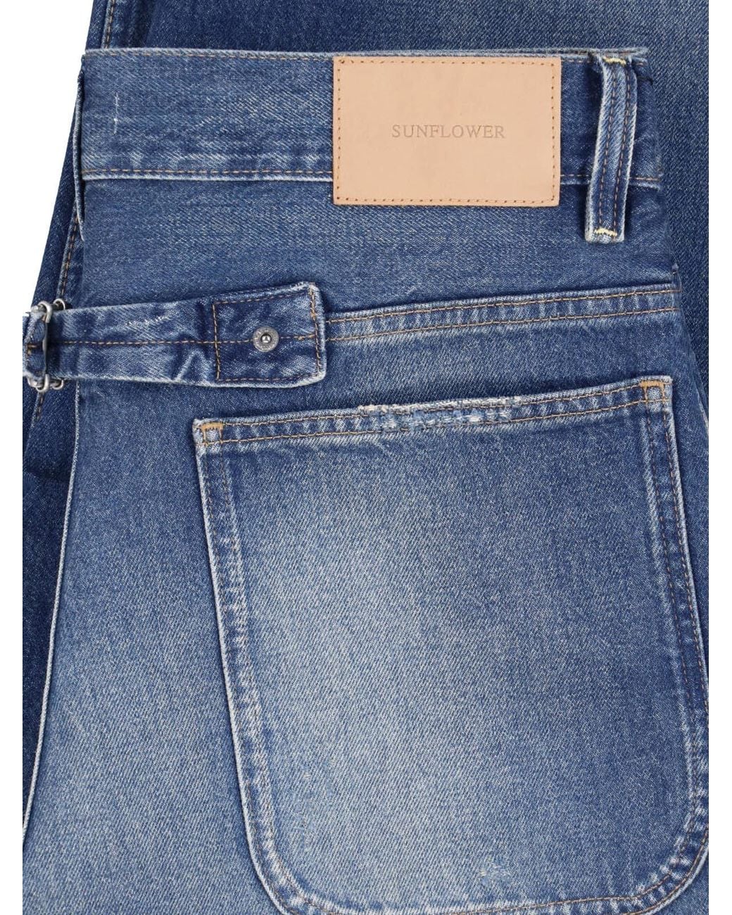 sunflower Blue Wide Jeans for men