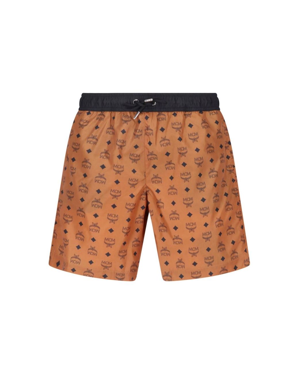 MCM White Printed Swim Shorts for men