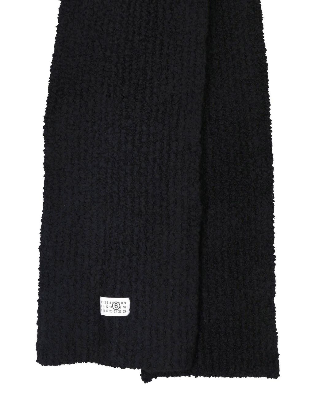 MM6 by Maison Margiela Black Hooded Scarf
