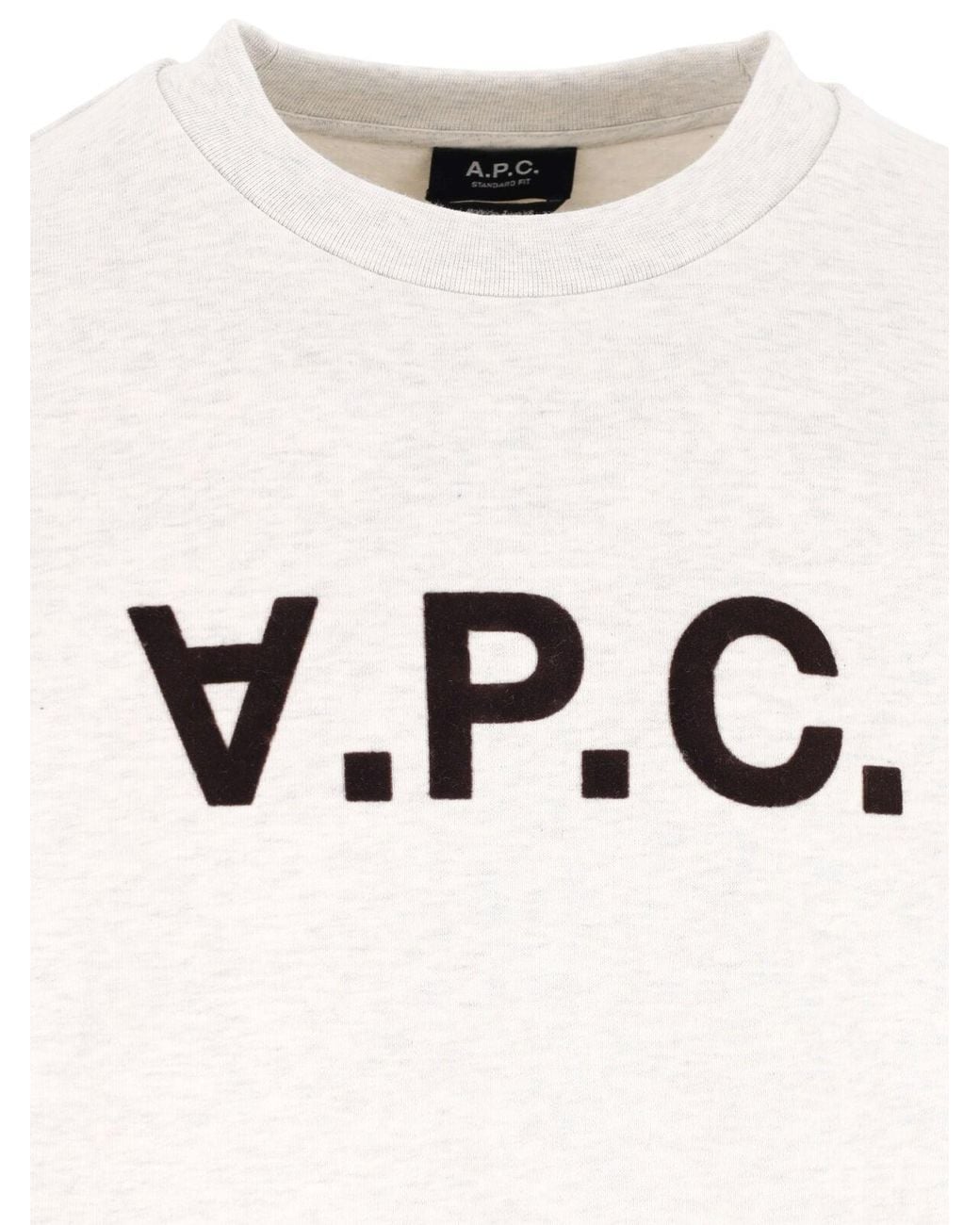 A.P.C. White Logo Sweatshirt for men