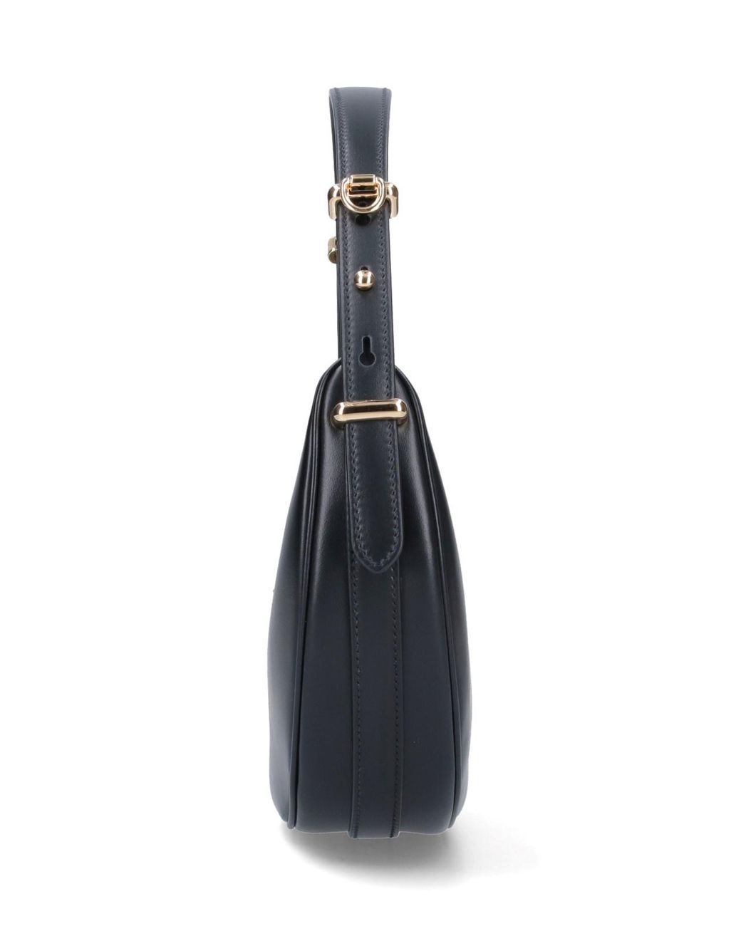 Prada Blue Arqué Leather Top-Handle Shoulder Bag