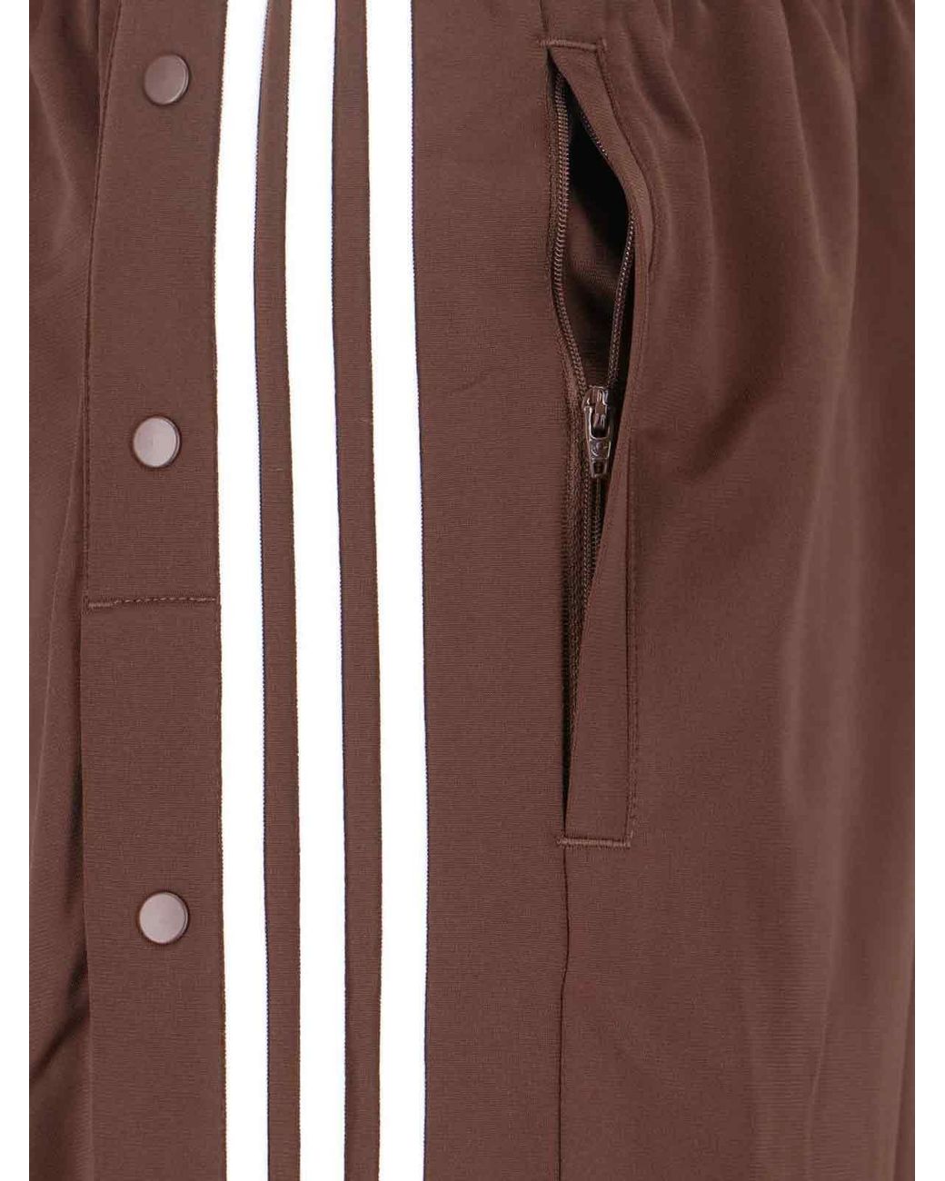 Adidas Brown Graphic Track Pants for men