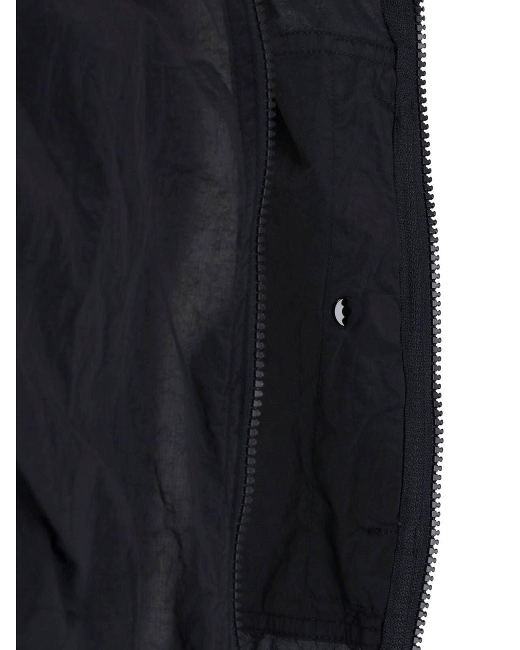 Stone Island Blue Zip Shirt "1200041 Nylon Metal" for men