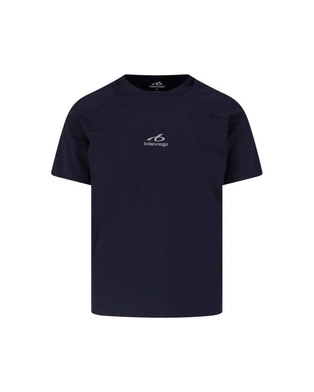 Balenciaga Blue Logo Graphic Crewneck T-Shirt for men