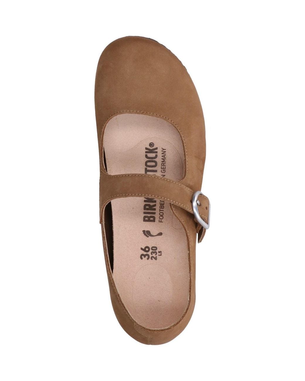 Birkenstock Brown Mary Jane Flat Shoe