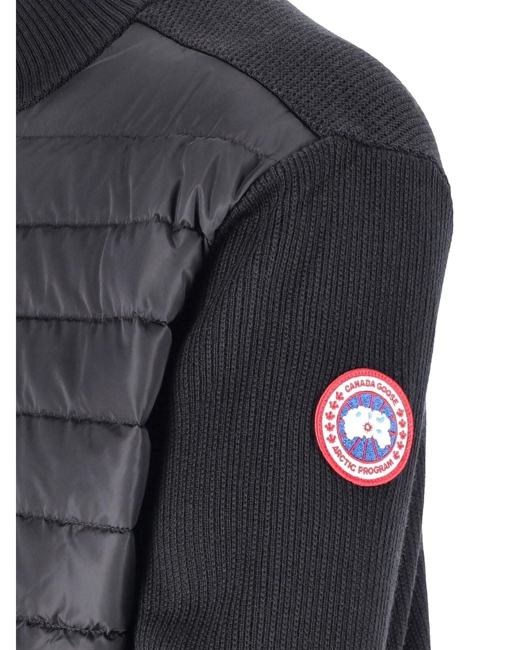 Canada Goose Gray Padded Cardigan “Hybridge” for men