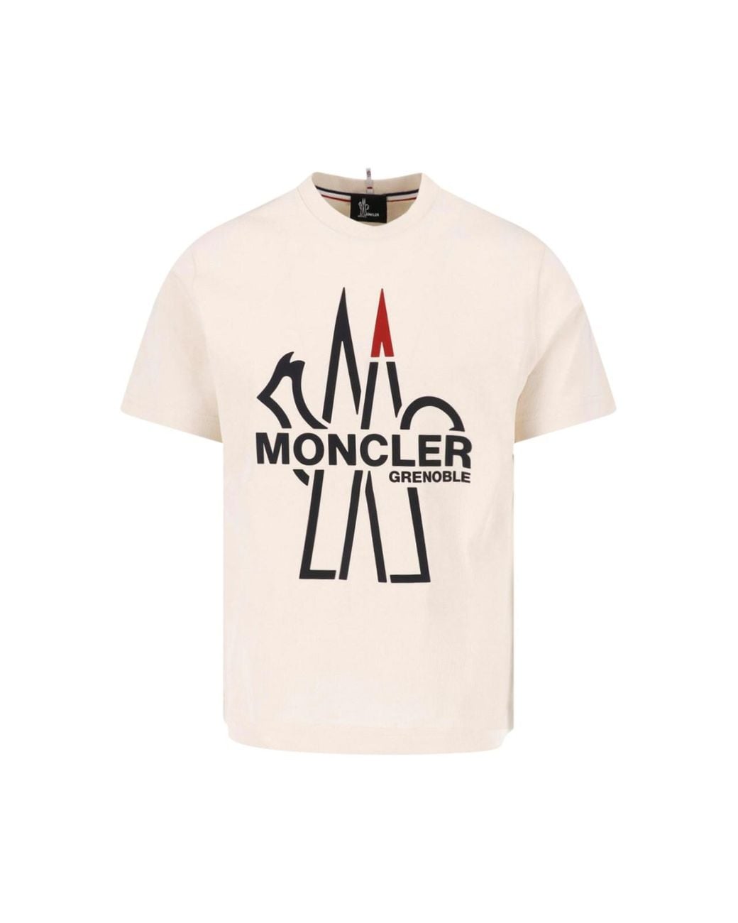 Moncler Natural T-Shirt Logo for men