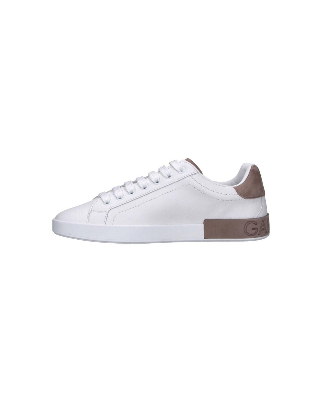 Dolce & Gabbana White Leather Low-Top Sneaker for men