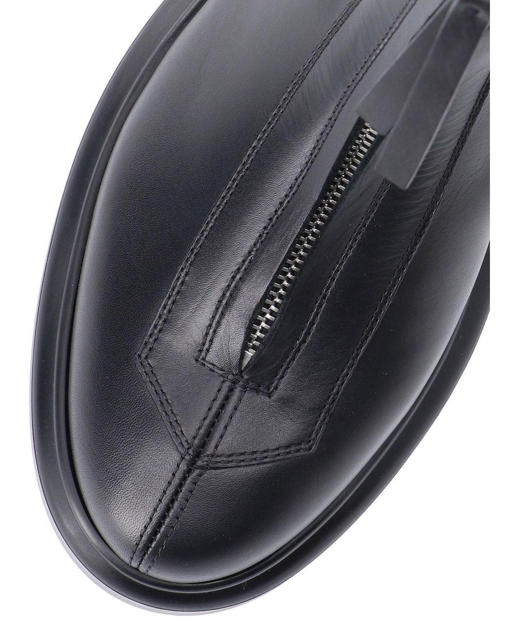 The Row Black 'Zipped Boot I' Ankle Boots