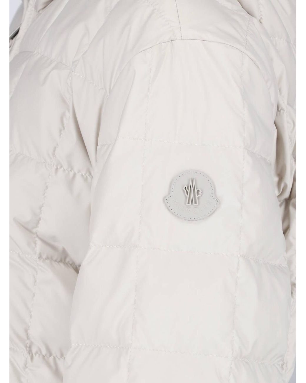 Moncler White Doudoune Tahrir Matelassée À Capuche for men