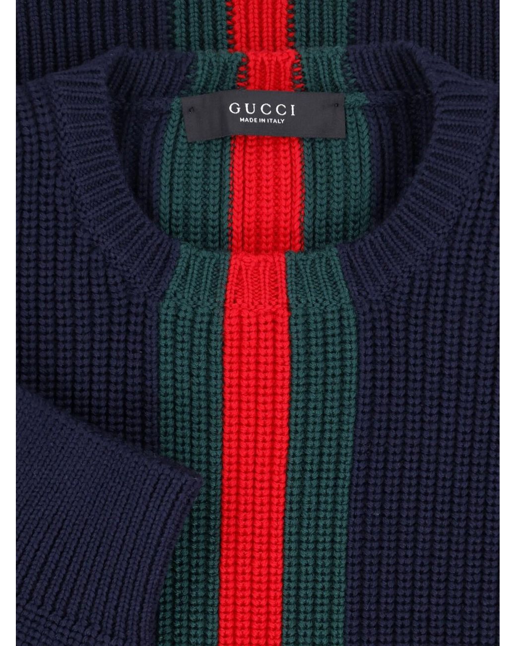 Gucci Blue Sweater “Web” for men
