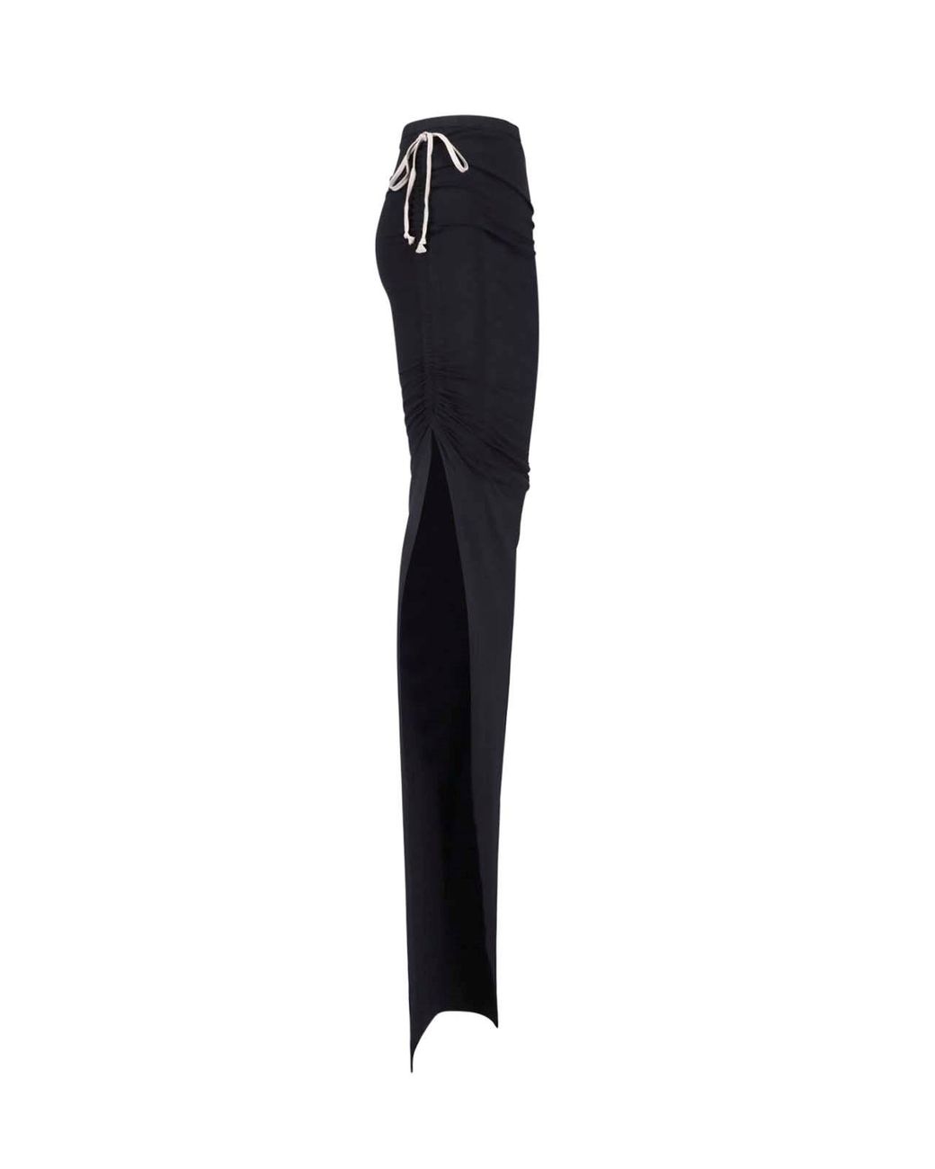 Rick Owens Blue Maxi Cotton Skirt