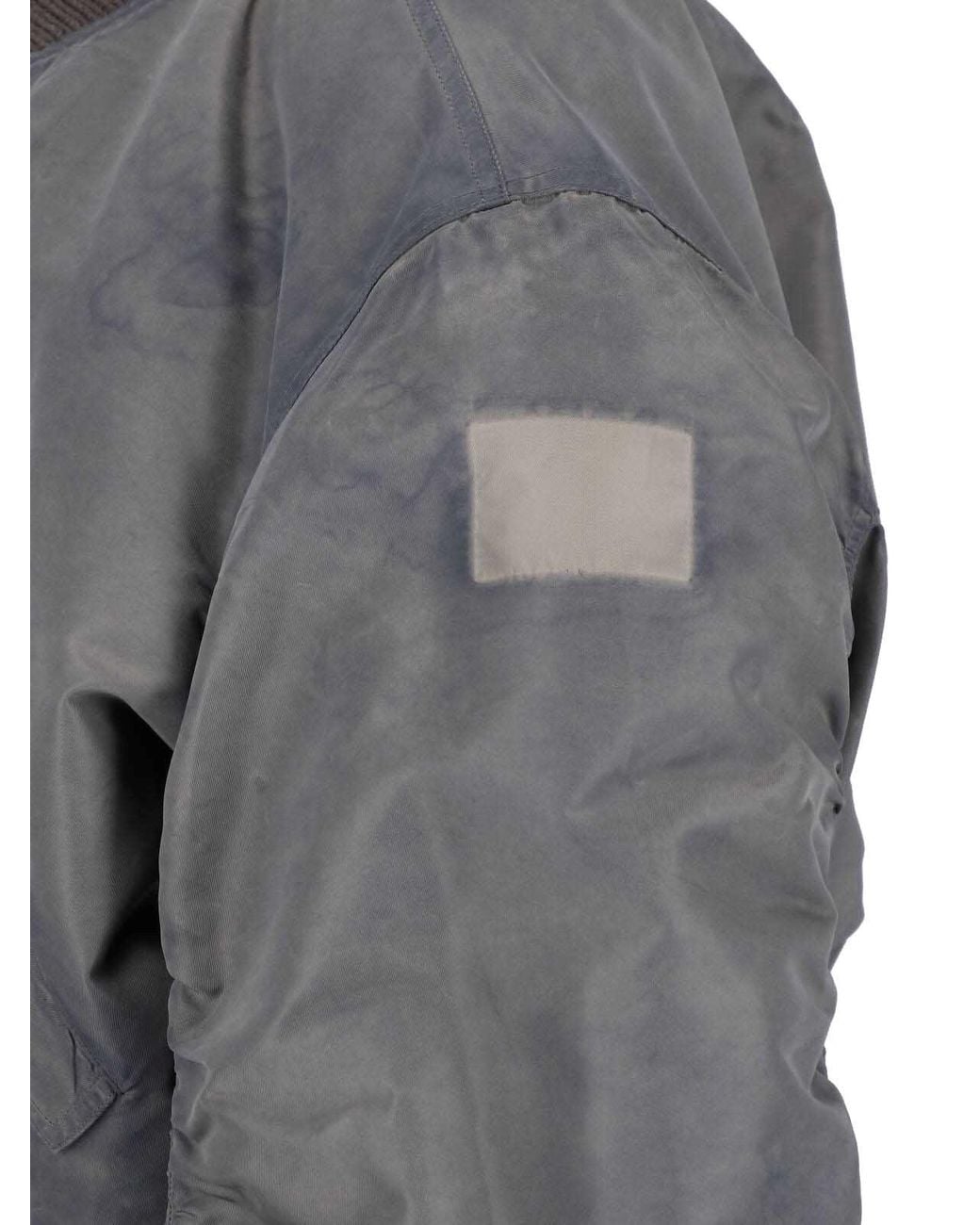 Rick Owens Gray Bomber Jacket "Secchia Flight" for men