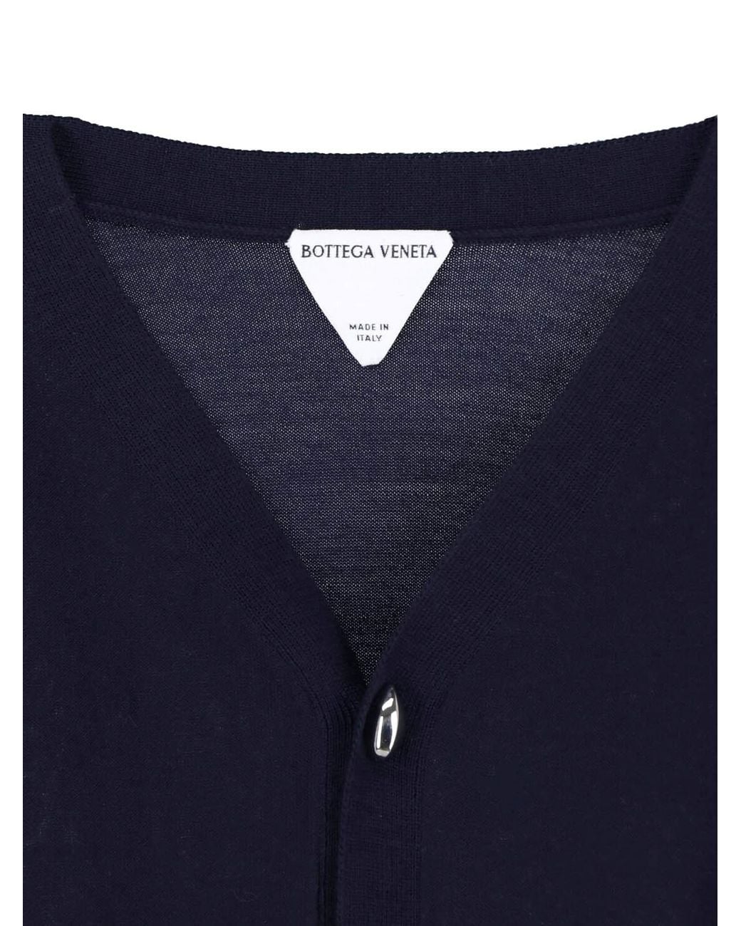 Bottega Veneta Blue Wool Cardigan With Buttons